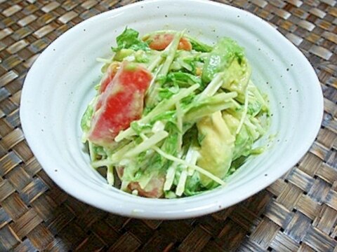 簡単3分☆トマト・アボカドのマヨぽんサラダ☆